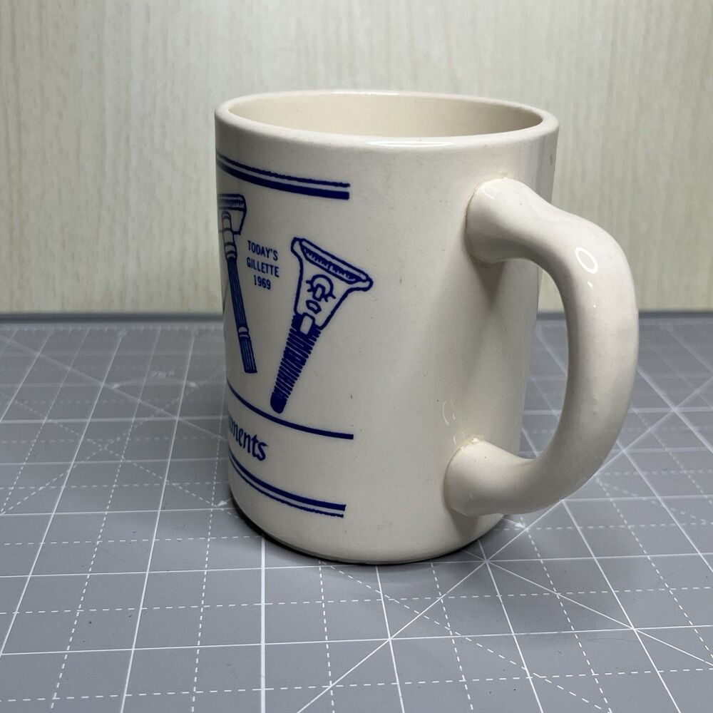Gillette Mug The Evolution of Shaving Instruments Made in USA Razor Safety Razor - Picture 5 of 7